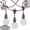 Novelty Lights Globe Outdoor String Lights with 100 suspended Sockets Suspended brown Wire 100 Feet - 2 of 4