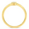 14K Yellow Gold Plated Silver Diamond Accent Square Cushion Shaped Promise Ring - 3 of 4