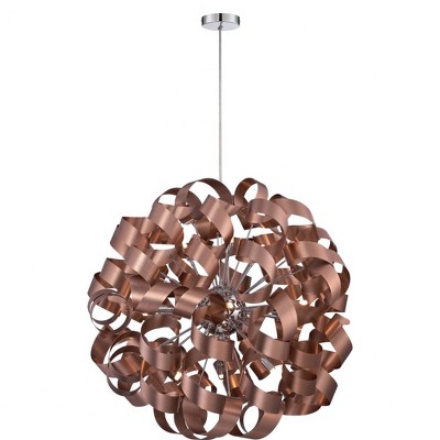 Quoizel Lighting Ribbons 12 - Light Pendant in  Satin Copper