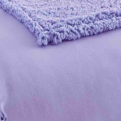 Full Lavender Reversible Fleece Sherpa Blanket