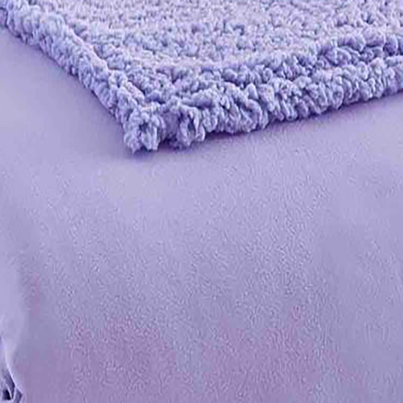 Shavel Micro Flannel High Quality Reversible Solid Patterned Luxuriously Super Soft, Comfortable & Warm High Pile Fleece Blanket, 3 of 4