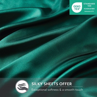 Emerald Green Satin Standard/Queen Pillowcase Set