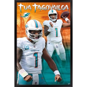 Trends International NFL Miami Dolphins - Tua Tagovailoa 24 Framed Wall Poster Prints - 1 of 4