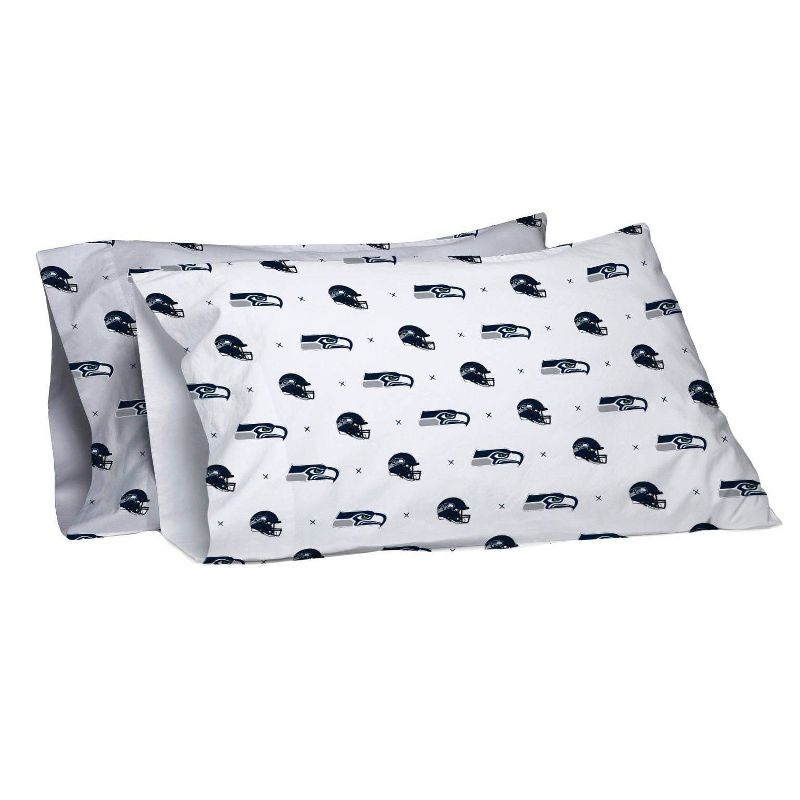 NFL Seattle Seahawks Small X Queen Sheet Set - 3pc, 3 of 4