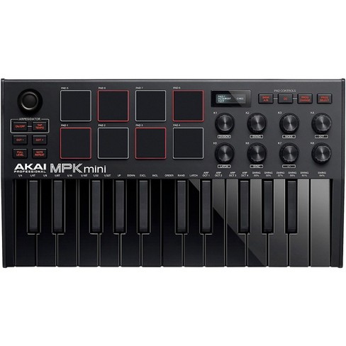 Akai Professional Mpk Mini Mk3 Keyboard Controller Black On Black