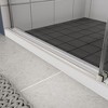 Glass shower door, sliding door, with 5/16" tempered glass and Matted Black finish - 3 of 4