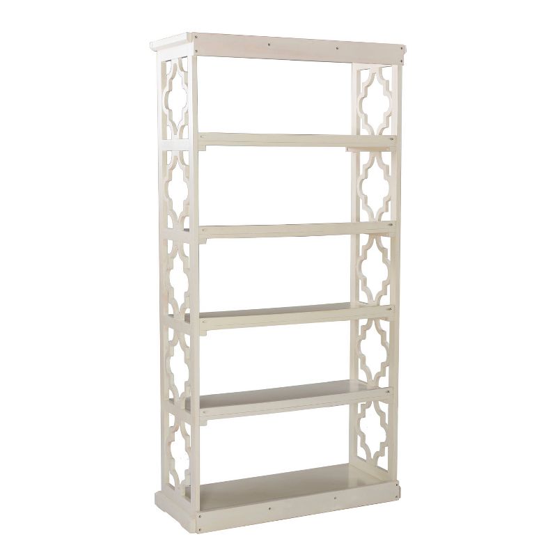 72.83&#34; 5 Anthony Traditional Display and Storage 5 Shelf Bookcase White - Powell, 6 of 9