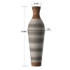 YONWAY   39-Inch Tall Floor Vase, Modern PVC Decorative Ribbed Design with Artificial Rattan Look, Large Statement Piece for Living Room. - 2 of 4