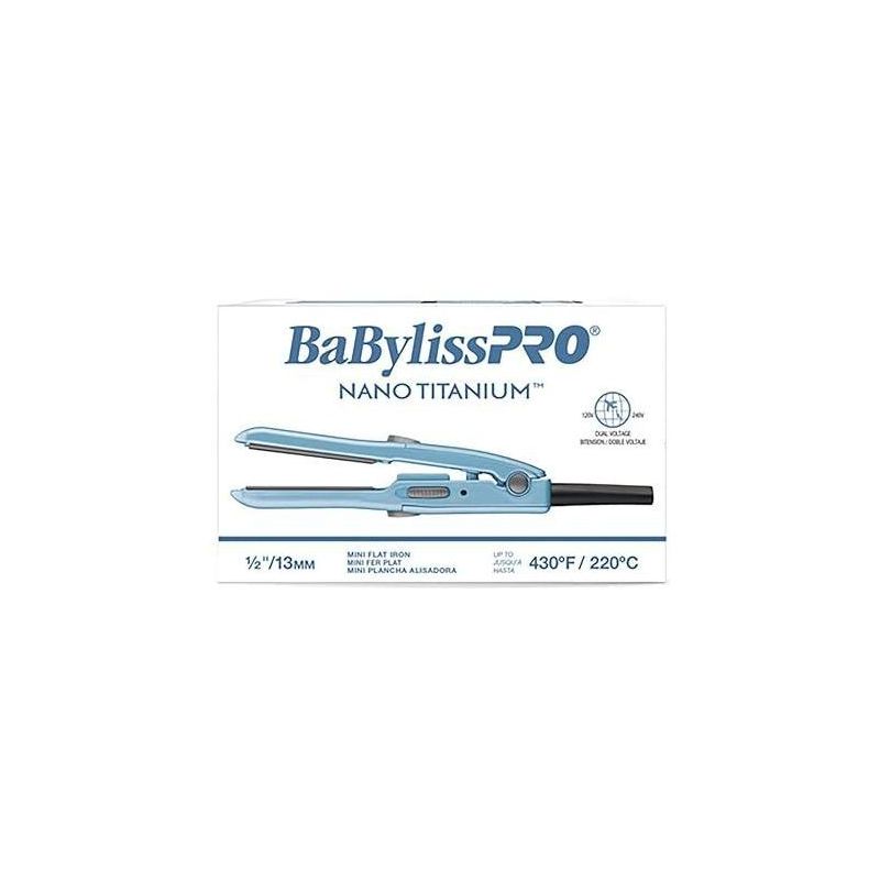 Babyliss Pro Nano Titanium Mini Flat Iron - 1/2" Hair Straightener, 2 of 3