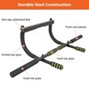 Wall Mounted Pull Up Bar Exercise Chin Bar Portable Dip Bars Multifunctional Strength Training for Indoors Home Gym Fitness Exercise Black One Size - 4 of 4