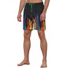 Lars Amadeus Men's Summer Lightweight Elastic Waist Colorful Printed Board Shorts - 4 of 4