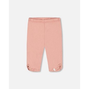 Deux par Deux Girl Crinkle Jersey Capri Legging Dark Old Pink - 1 of 4