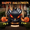 NAYSAYE 6.5 FT Halloween Inflatables Animated Black Cat with Shakable Head Waterproof for Yard Party Outdoor Display Day Night, Black, 78"*61"*52.8" - 4 of 4