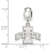 Black Bow Jewelry Sterling Silver Iowa State Cyclones NCAA Bead Charm - 3 of 4