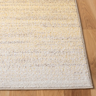 Gold and Ivory Hand-knotted Synthetic Area Rug