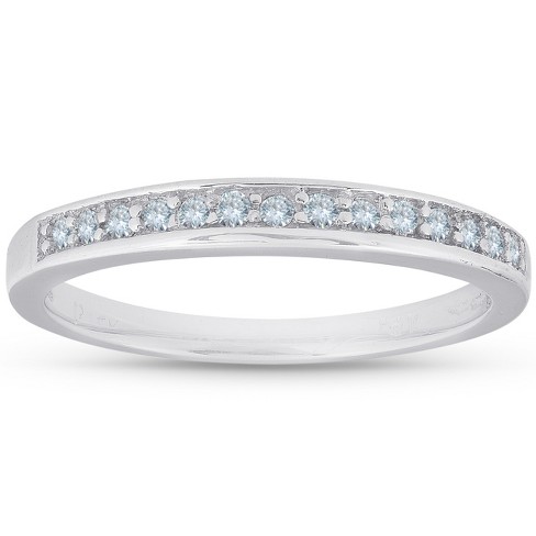 Pompeii3 1/5ct Lab Created Diamond Womens Wedding Ring 14k White Gold ...