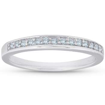Pompeii3 1/5ct Lab Created Diamond Womens Wedding Ring 14K White Gold