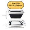 SAMMART 36L (9.5 gallon) Collapsible Plastic Laundry Basket-Water capacity: 28L(7.4 gallon) - 2 of 4