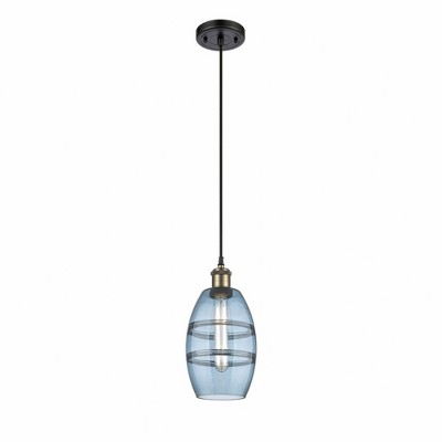 Vaz - 1 Light Cord Hung Mini Pendant In Industrial Style-8.13 Inches Tall and 5.88 Inches Wide