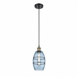 Vaz - 1 Light Cord Hung Mini Pendant In Industrial Style-8.13 Inches Tall and 5.88 Inches Wide - 1 of 1