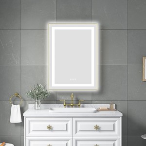 24 x 32 Inch LED Bathroom Mirror with Front and Backlight, Wall Mounted Vanity Mirror with Aluminum Frame, Anti-Fog, Memory,3 Colors,Stepless Dimmable - 1 of 1
