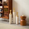 Gulches Floor metal vase modern style decoration home white metal vase set of 3 gorgeous home decoration large glazed metal vases - 3 of 4