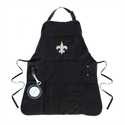 Evergreen NFL New Orleans Saints Ultimate Grilling Apron Durable Cotton with Beverage Opener and Multi Tool