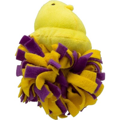 Peeps for Pets Plush Chick Fleece Bottom Squeaker Dog Toy - Yellow