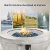 SereneLife Propane Gas Fire Pit - Round, 40k BTU - 3 of 4