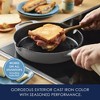 Rachael Ray Premium Nitro Cast Iron Skillet 10" Gray: Enameled, Hand Wash, Gas & Induction Compatible, Lifetime Warranty - 3 of 4