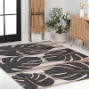 JONATHAN Y Allison Classic Beach Stripe and Monstera Leaf Indoor/Outdoor Area Rug - 2 of 4
