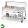 Commercial Food Warmer 96QT 1500W 110V Electric Steam Table 12x8QT 12-Pans w/ Acrylic Shield Stainless Steel - 2 of 4