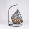 Whisen Rattan Wicker Appearance Cat Egg Chair Hanging Swinging Cat Bed with Cushion for Cats, Small Dogs, and Small Animals - 3 of 4