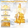 5.2ft Pre-Lit Angel Christmas Tree - 150 Warm White LEDs, Golden/White Design with Angel Figure & Shimmering Leaves - 3 of 4