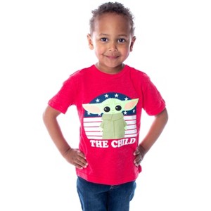 Star Wars Little Boys Yoda Character The Child Stars And Stripes T-Shirt Kids - 1 of 4