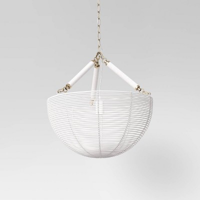 Rattan Dome Pendant White - Threshold™