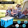 SereneLife 50-Quart Portable Cooler Box - Keeps Food and Beverages Cold, Blue - 2 of 4