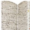Oriental Furniture 6 ft. Tall Recycled Newspaper Room Divider 4 Panels: Privacy Screen, Hardwood Frame - 3 of 3