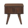 24" Storage End Table with Tambour Doors and Fixed Shelf, Modern Accent Piece for Living Room or Bedroom D¨¦cor - 2 of 4