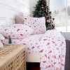 Christmas Flannel Sheets, 100% Cotton Printed Bed Sheet Set, Soft Heavyweight Brushed Flannel, Deep Pocket Winter Warm Sheets 4 Piece - 3 of 4