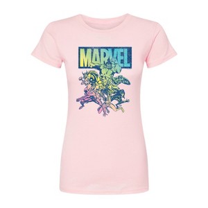 Women's - Marvel - Avengers Group Rainbow Fitted Graphic T-Shirt - 1 of 2