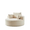 55'' Corduroy Modern Single Sleeper Chair with No Assembly Required and Backrest Pillow (Not a Swivel Chair) - 3 of 4