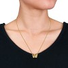 EVERLY JEWELRY  |   Yellow Plated Sterling Silver 1/5 CT TGW Created Ruby Necklace With Chain - 4 of 4