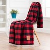 Chanasya "Best Dad" Plaid Throw Blanket - Plush Fluffy Fleece - 4 of 4