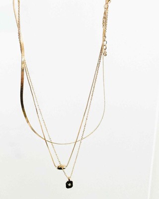 Disc Charm And Chain Layered Necklace - Universal Thread™ Gold