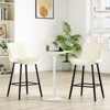 NicBex Faux Leather Counter Height Bar Stools Set of 2,Counter Stools with Chrome Base,Footrest,Bar Chairs for Kitchen,Living Room,Cafes - 2 of 4