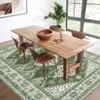 Washable Vintage Rug Non Slip Low Pile Rug Soft Throw Floor Cover Foldable Indoor Carpet for Living Room Bedroom Playroom Nursery - 2 of 4