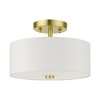 Livex Lighting Meridian 2 - Light Semi-Flush Mount in  Satin Brass - 2 of 4