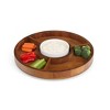 Nambe Duets Collection Lazy Susan, Divided Organizer, Serving Tray, Crudité Platter, Acacia Wood Tray, Porcelain Dip Bowl - 2 of 4