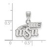 Black Bow Jewelry 10k White Gold Wichita State Shockers NCAA Small Pendant - 2 of 3